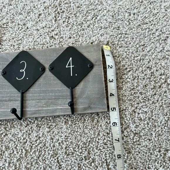 Rae Dunn Rustic Hook Rack - Picture 3 of 5